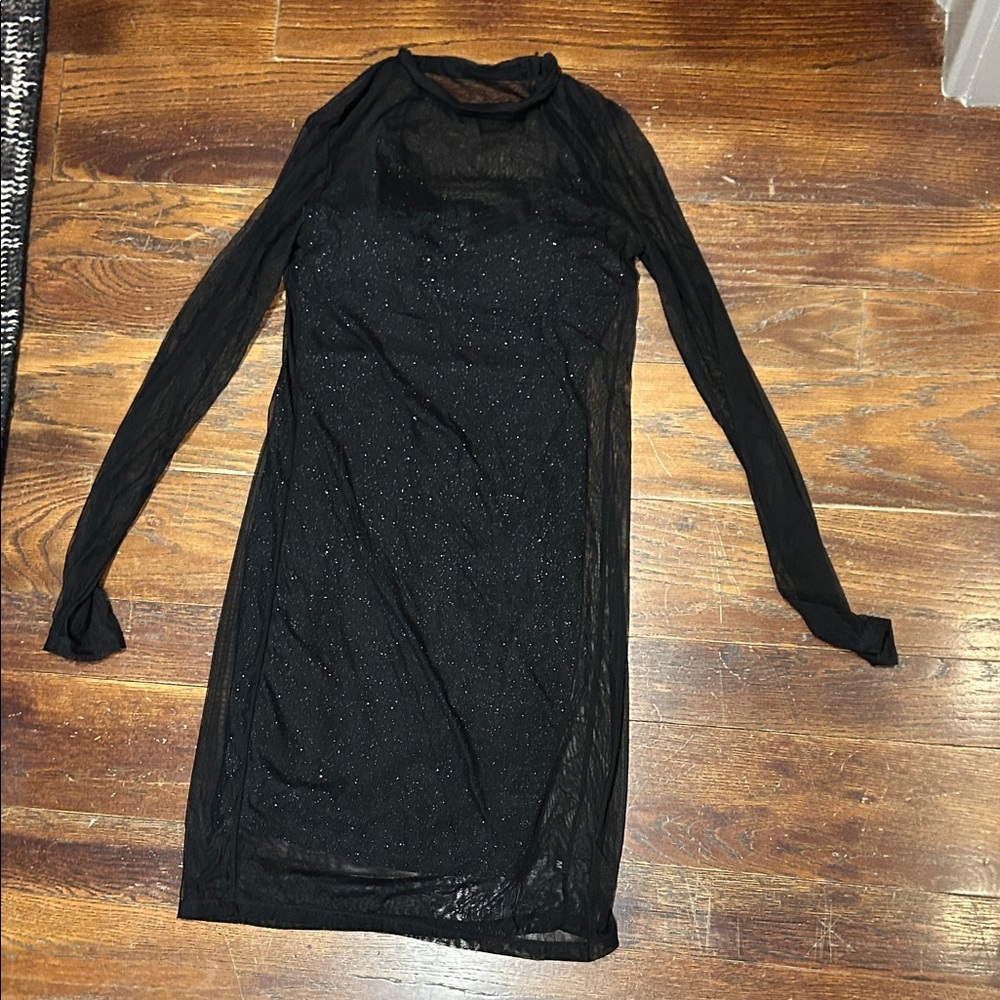 Klassy Network Black Long Sleeve Dress